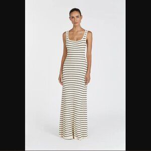 DISSH BILLIE BUTTER STRIPE MIDI DRESS